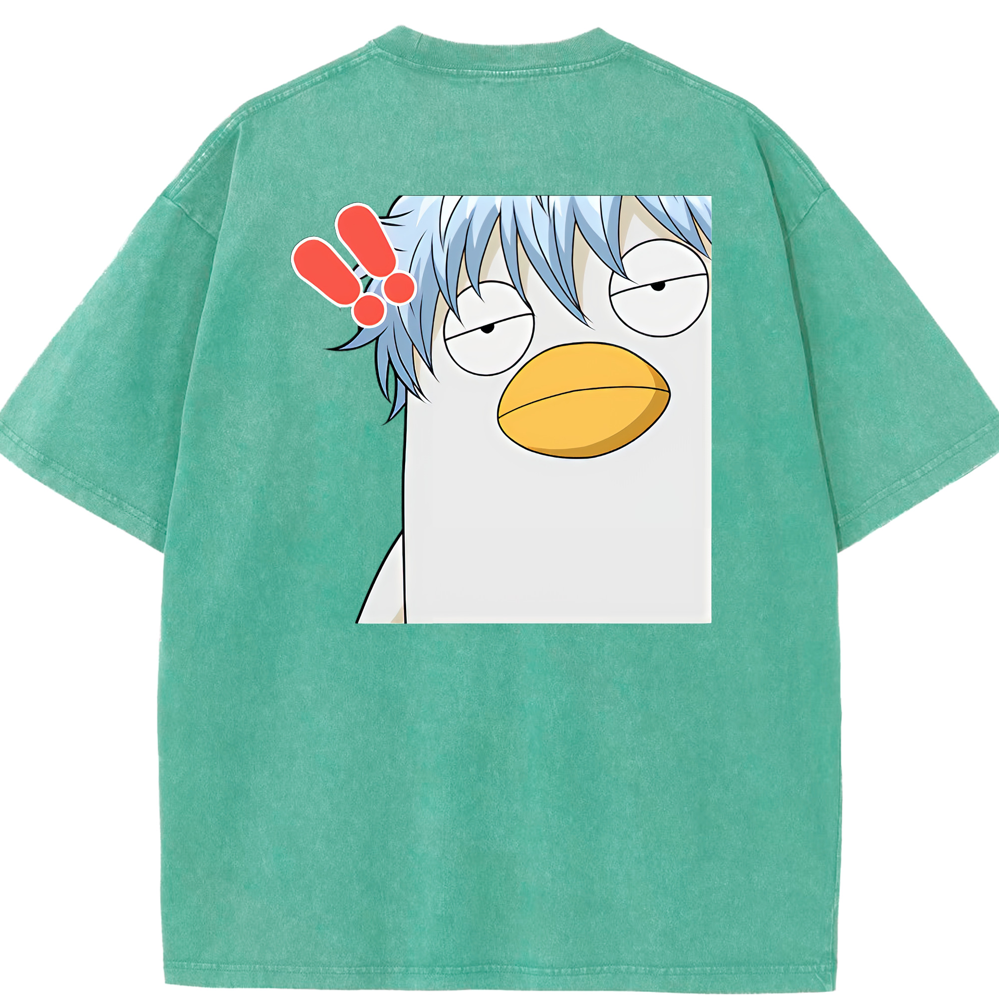 （画像用） ぎんたま 坂田銀時（さかたぎんとき） 神楽 志村新八（しむら しんぱち） GINTAMA Sakata Gintoki Kagura Shimura Shinpachi 綿100% ヴィンテージ風 半袖Tシャツ（背面プリント）